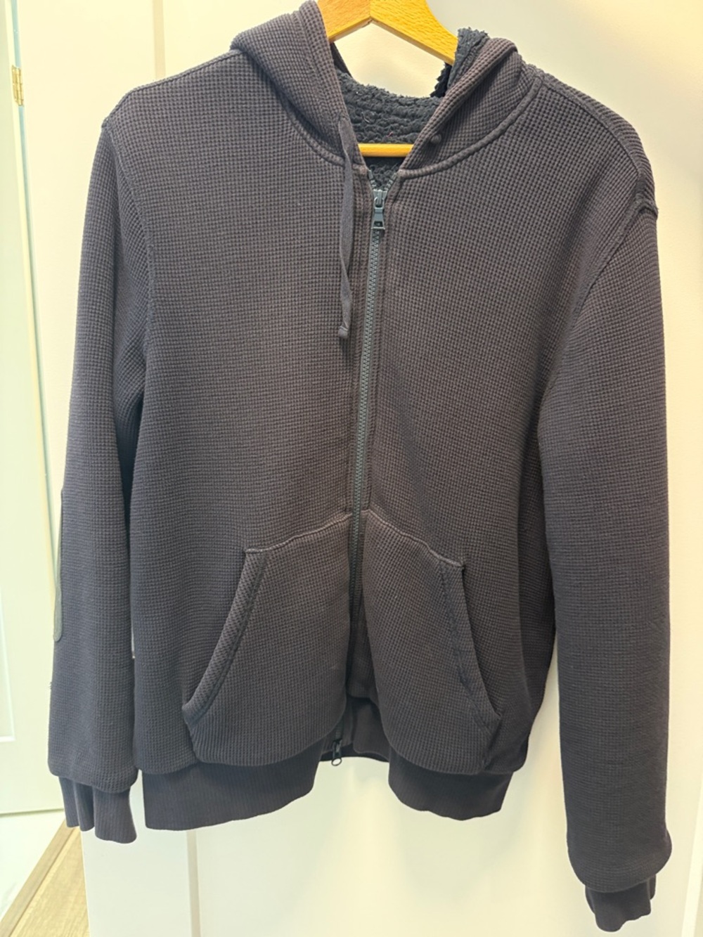 Men's Hooded Zip Sweater - Dark Gray